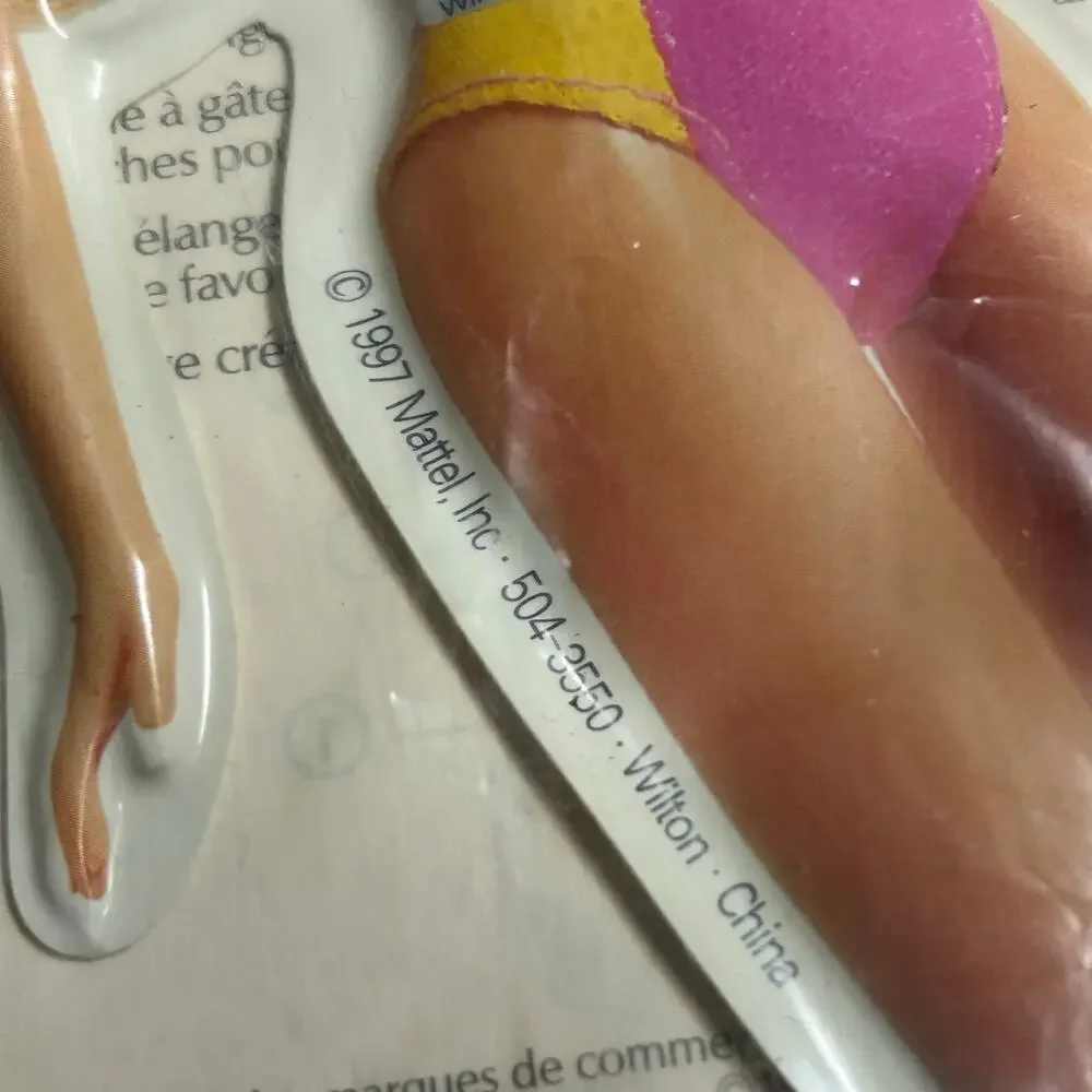 1997 Mattel Barbie Cake Decoration Plastic Nostalgia Vintage